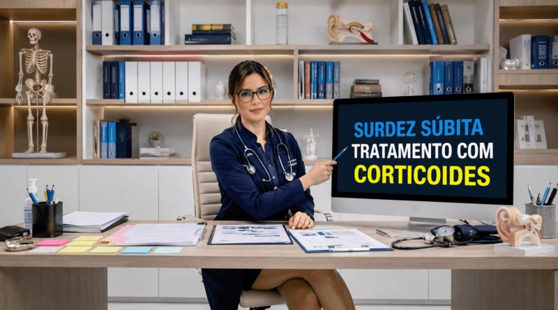 Surdez súbita tratamento com corticoides
